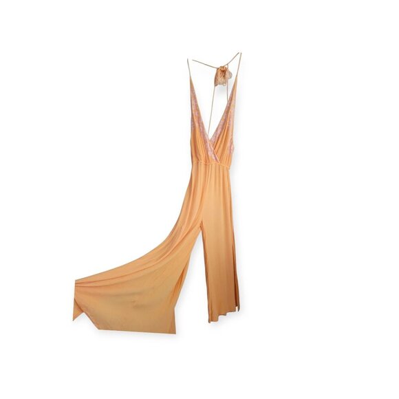 Free People Marigold Embroidered Wide Leg Sleeveless Pantsuit XS - Picture 2 of 14